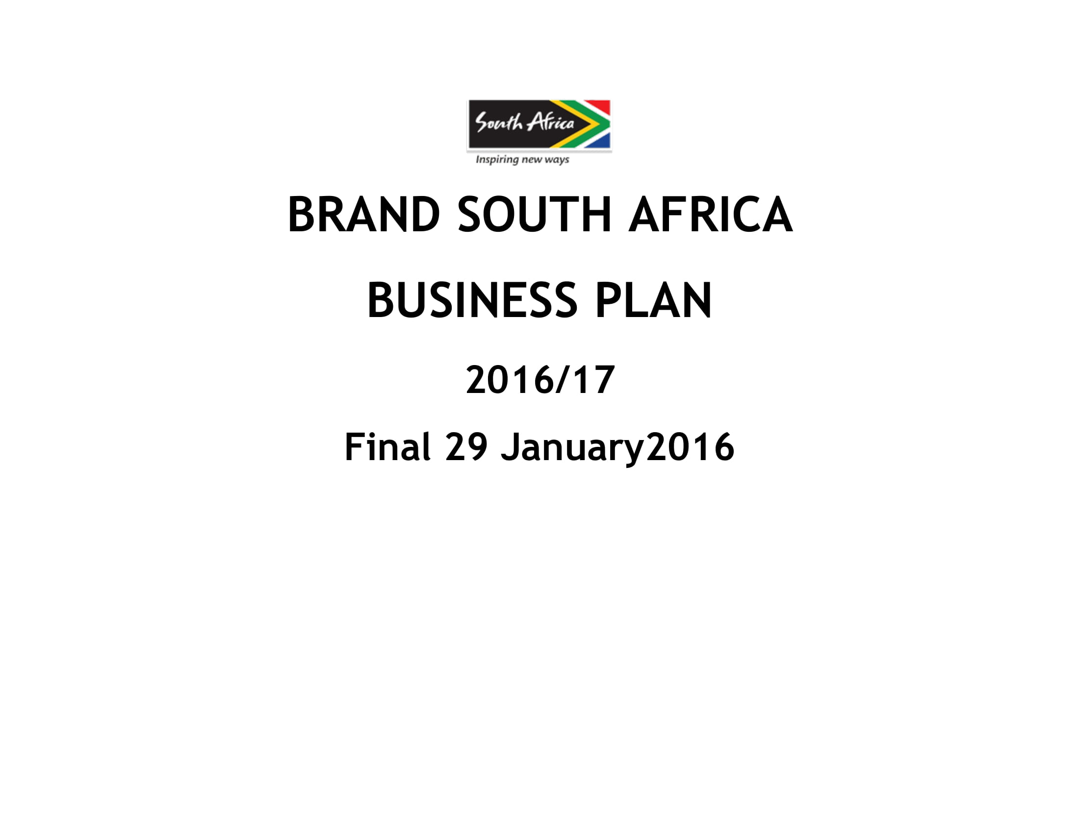 brand south africa business plan example