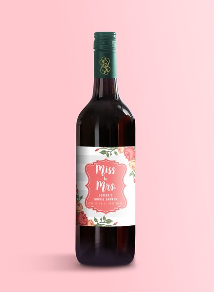 Bridal Shower Wine Label