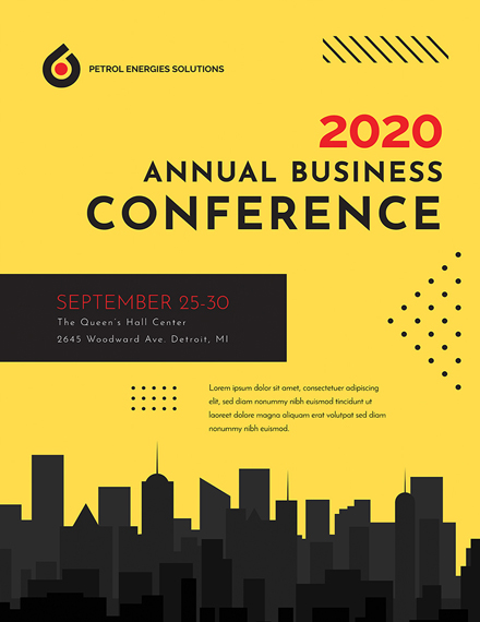 business conference poster template