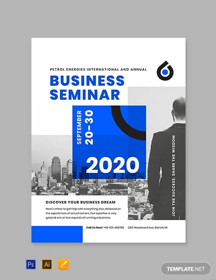 business seminar poster template