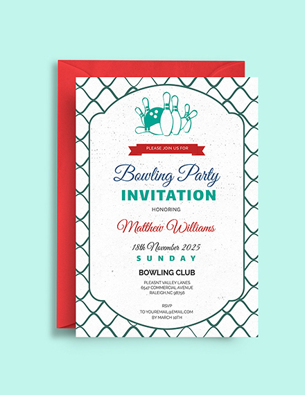 Bowling Party Invitation Template Free Greetings Island
