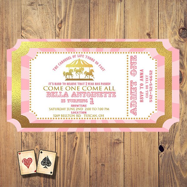 Carousel of Time Carnival Ticket Example