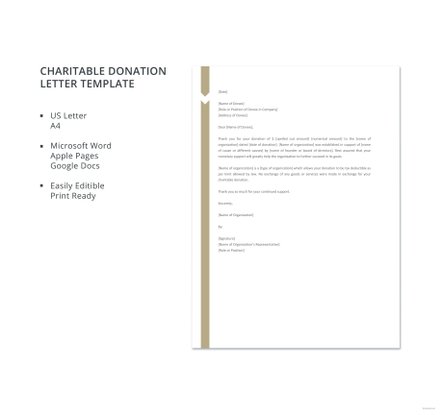 Charitable Donation Letter