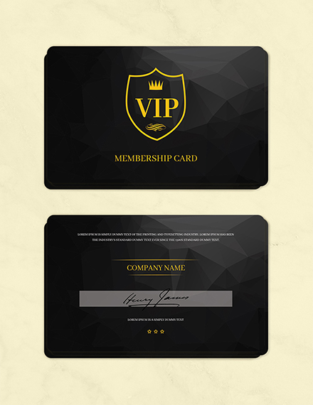 Club Membership Card Template