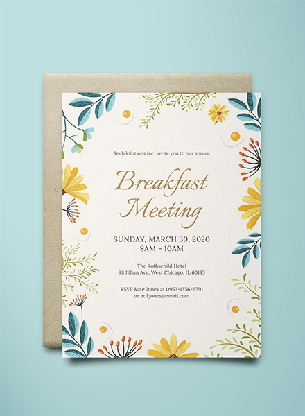 Corporate Breakfast Invitation Template