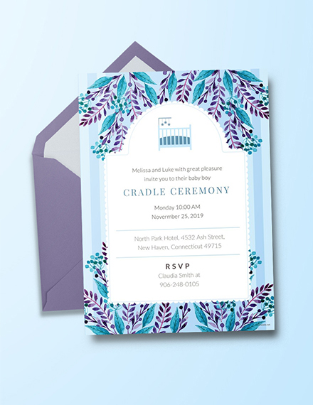 Cradle Ceremony Invitation