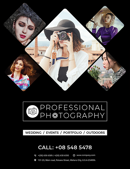 creative photography flyer template