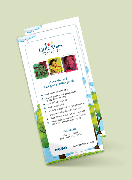 Daycare Rack Card Template