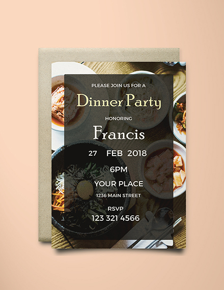 dinner party invitation template