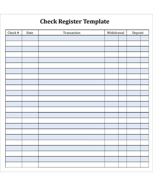 Checking Register Template from images.examples.com