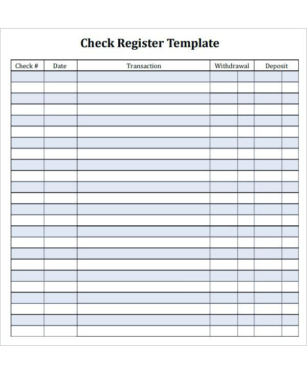 9 Personal Checkbook Register Examples PDF Examples