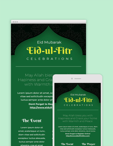eid ul fitr email newsletter template
