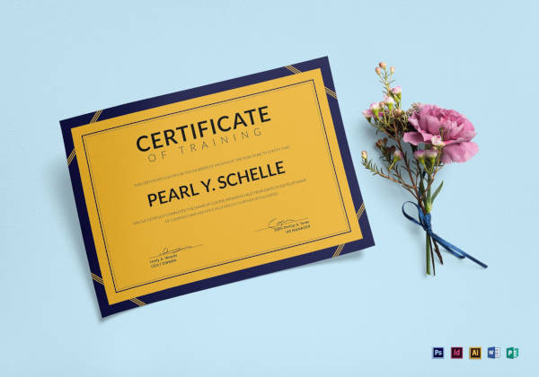 elegant training certificate template
