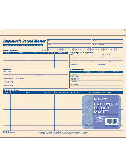 Employee Record Master Sheet