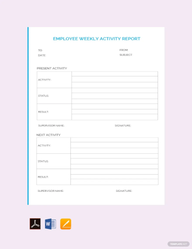 Employee Weekly Report Template