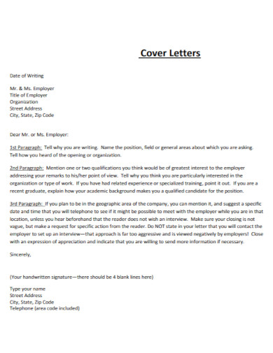 employer cover letter