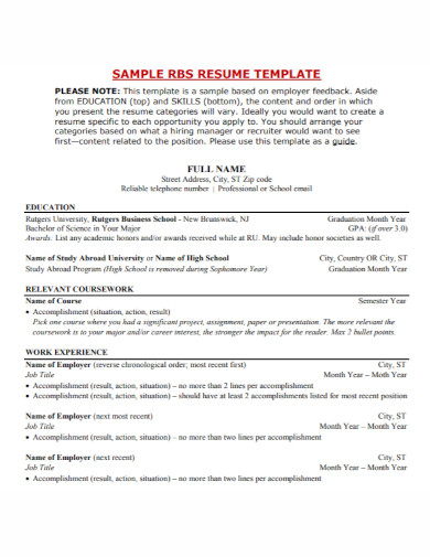 employer resume
