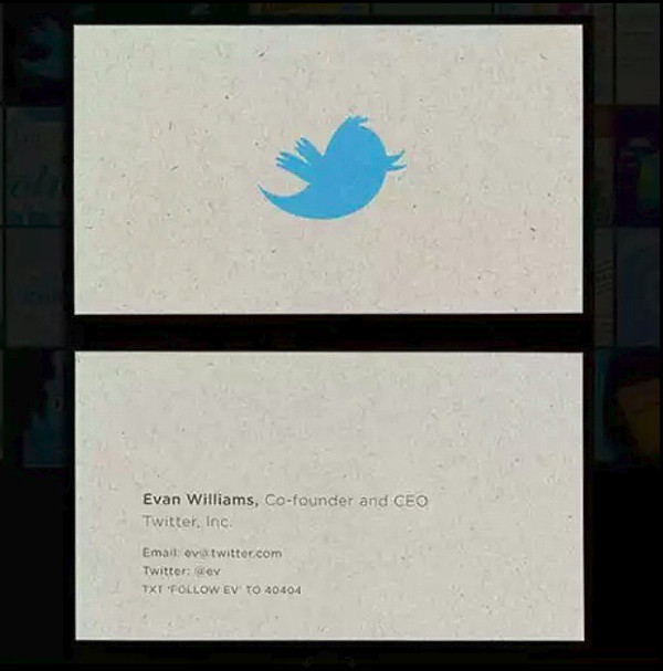 evan williams’ business card