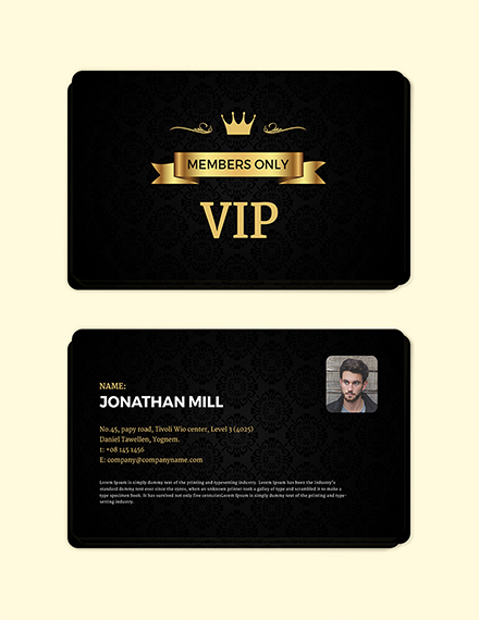 VIP Membership Card Design Template