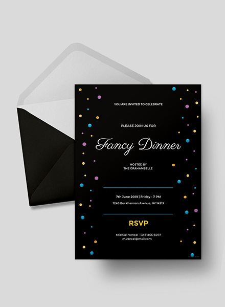 Fancy Dinner Invitation