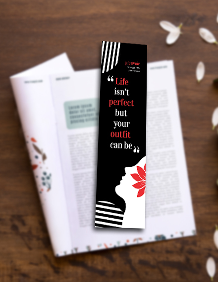 fashion bookmark template