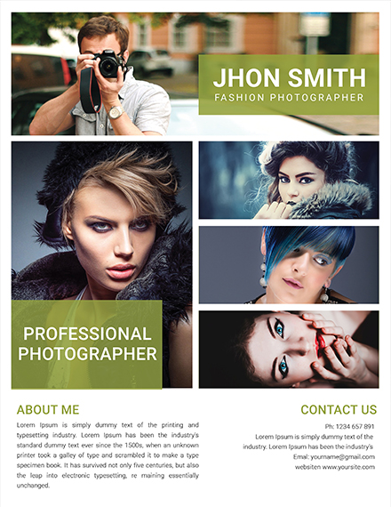 fashion photography flyer template