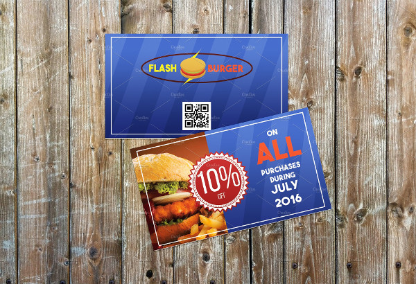 fast food restaurant coupon example