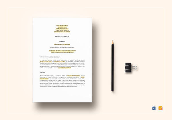 Financial Ratio Analysis Template