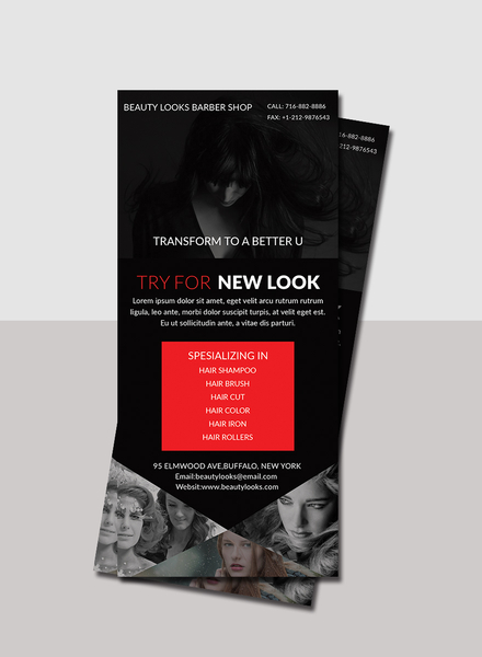 Free Barbershop Rack Card Design