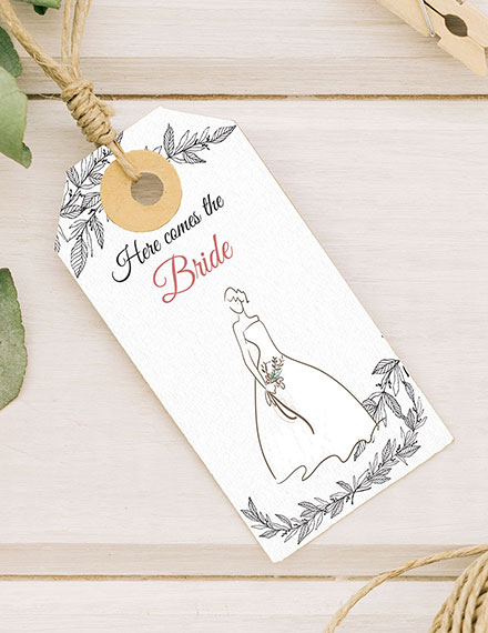 Free Bridal Shower Tag Template