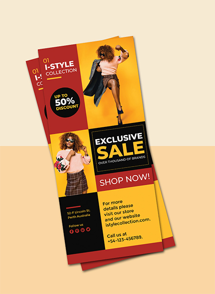 Free Fashion Rack Card Sample