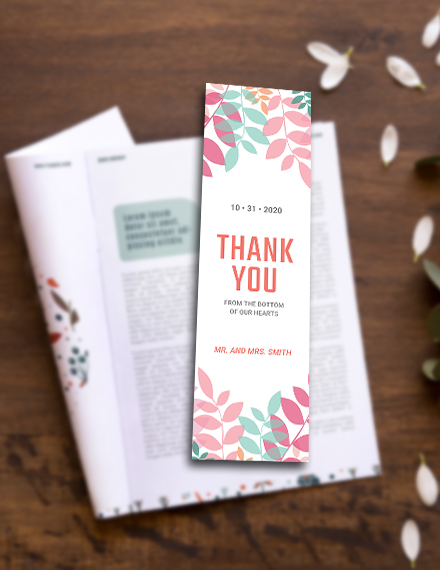 free thank you bookmark template
