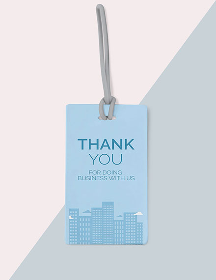 Free Thank You for Business Tag Template