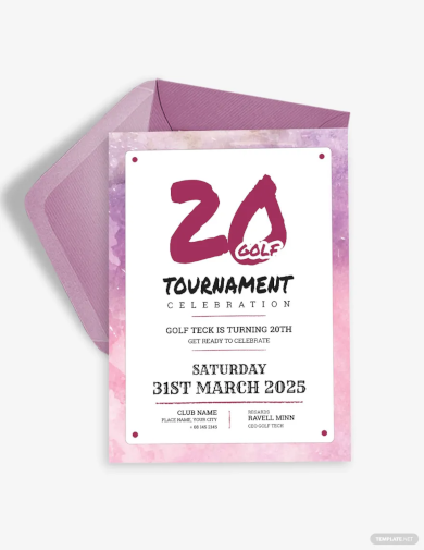 golf tournament celebration invitation template