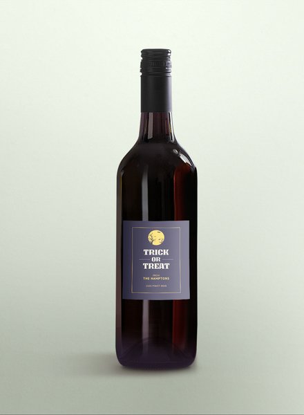 Halloween Wine Bottle Label