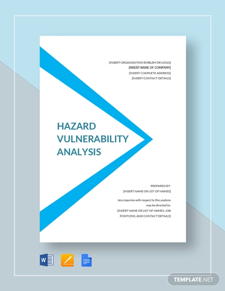 Hazard Vulnerability Analysis Template