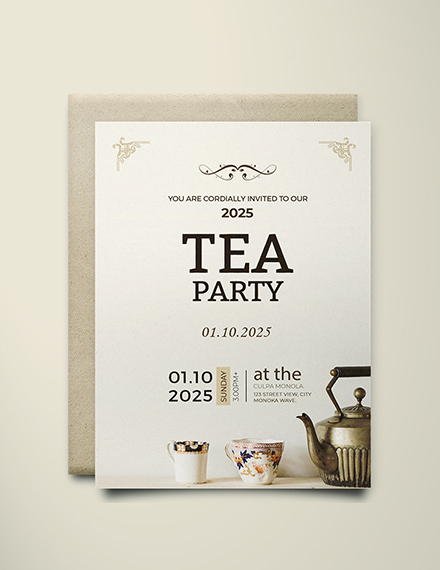 formal high tea invitation