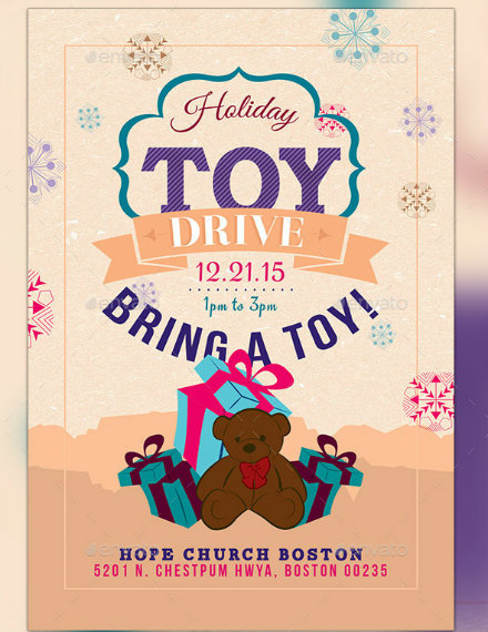 holiday toy drive flyer