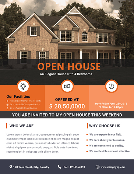 home real estate flyer template