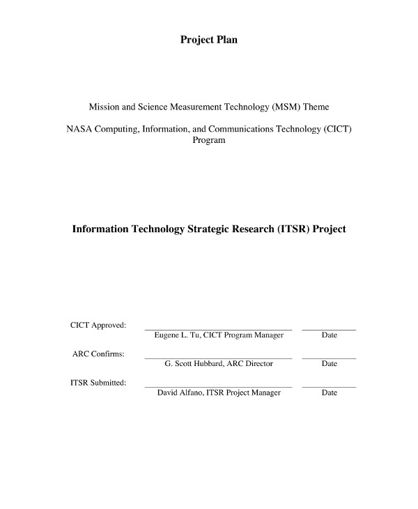 it strategic research project plan example1