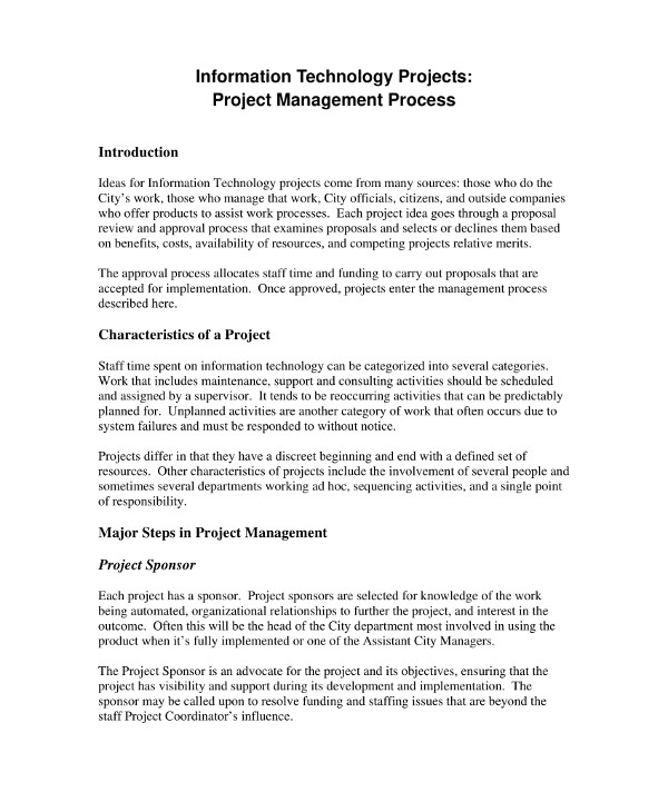 IT Project Plan 9 Examples Format Pdf Examples