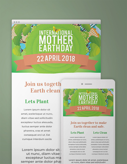 international earth day email newsletter