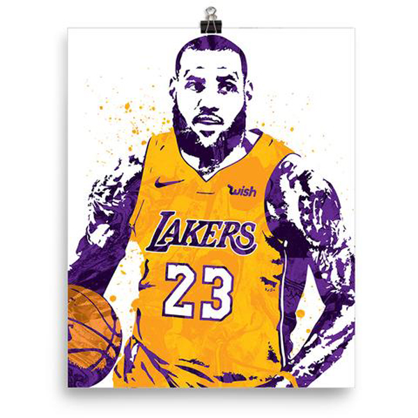 LeBron Lakers Sports Poster