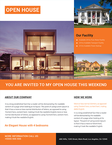 luxurious house real estate flyer template