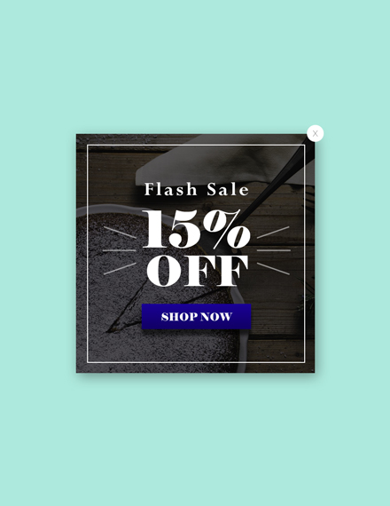 Marketing Website Flash Sale Pop up Sample