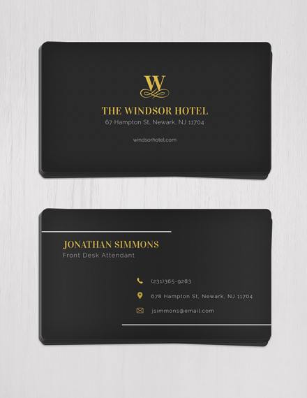 minimal business card example