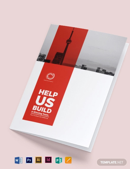 modern company profile bi fold brochure template