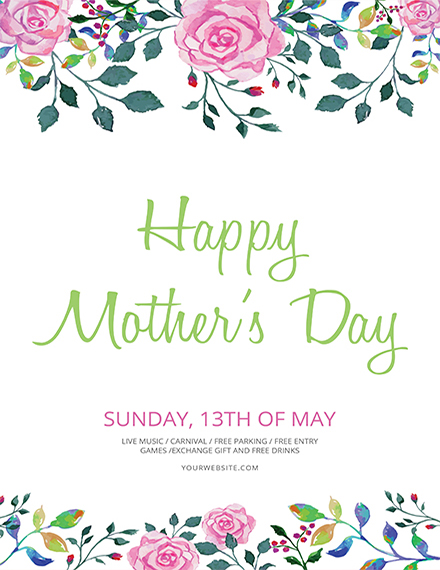 mothers day flyer template