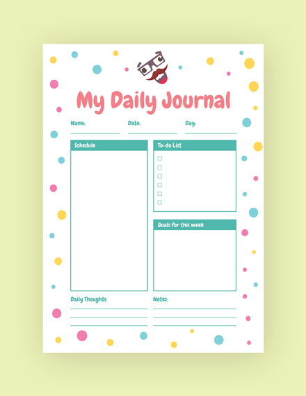 my daily journal template