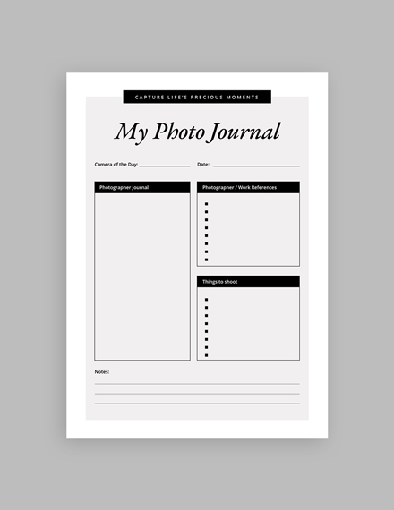 My Photo Journal Template